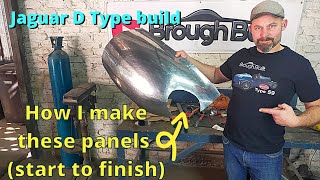 Jaguar D Type build part 6 How Im making aluminum car body panels [upl. by Neo455]