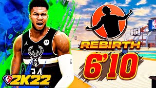 I quotREBIRTHEDquot a 610 GIANNIS ANTETOKOUNMPO BUILD and BROKE NBA 2K22 [upl. by Clyte]