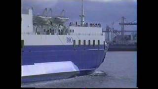 Zeebrugge 1989  Ferry from Harwich  PampO quotNordic Ferryquot [upl. by Ahtibbat]