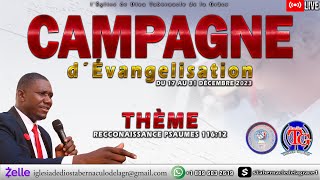 Campagne dévangélisation SourcedelaGrace LEglise de Dieu Tabernacle de la Grâce  24 Déc  2023 [upl. by Namyl]