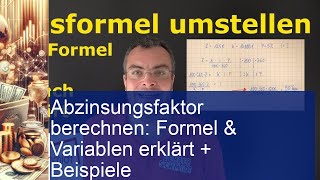 ➤ Abzinsungsfaktor berechnen Formel Variablen amp Beispiele ➤ [upl. by Burget]