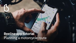 Planning a motorcycle route  Beeline Moto app tutorial [upl. by Narda98]