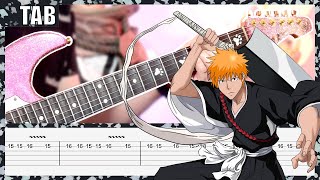 TAB Bleach  Ranbu no melody Op13 Cover  Guitar Tab  Lesson  Tutorial [upl. by Aerol]