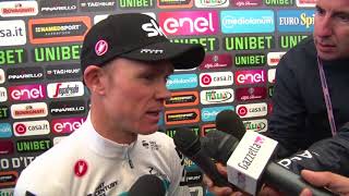 Chris Froome  Postrace interview  Stage 14  Giro dItalia  Tour of Italy 2018 [upl. by Tuneberg]