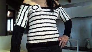 MAGLIA TUTORIAL COME FARE UN MAGLIONE DA DONNA PARTE 1 DI 6 [upl. by Etennaej862]