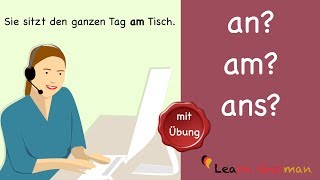 Learn German  Common Mistakes in German  an am oder ans  A1  A2 [upl. by Massingill]