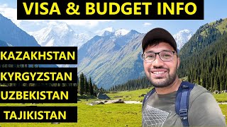 How to travel Kazakhstan Kyrgyzstan Uzbekistan Tajikistan in budget   Visa info  Budget info [upl. by Ruiz]