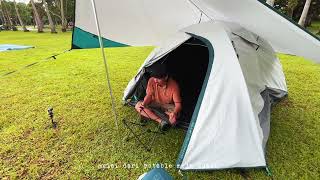 Bagaimana Camping di singapore  Tantangannya apa  Quechua MH100 freshampblack  TARP Fresh L 4k [upl. by Niles]