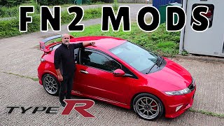 DAZ R BLOWS HIS PENSION MONEY MODDING HIS FN2 😲  My Current Mods Run Down  Honda Civic FN2 Type R [upl. by Yrohcaz714]