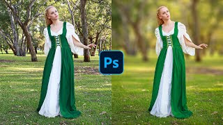 How To Blur Backgrounds in Photoshop FAST amp EASY [upl. by Falda]