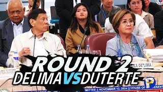 Delima vs Duterte ROUND TWO mainit na paghaharap ng dalawa sa hearing ng Quadcom [upl. by Tenrag96]