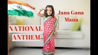 Cutest National Anthem of India by 4yrs old LKG studenton the occassion of Independence day 2018 [upl. by Yelknirb]