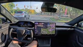 Tesla V12515 Full Self Driving Hands free [upl. by Hakon]