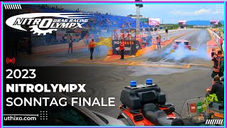 LIVE  2023 NitrOlympX FINALS amp US Car Treffen  V8 Flames Top Fuel Drag Racing Hockenheimring NOS [upl. by Laertnom]