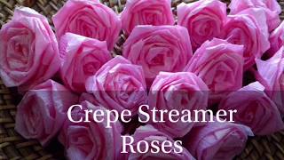 Crepe Streamer Rose  Making video [upl. by Anoli]