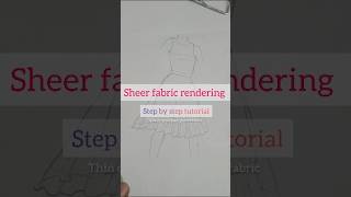 Sheer fabric rendering ❤️ designerzainab fashiondesigner fabricrendering handillustration [upl. by Strait236]