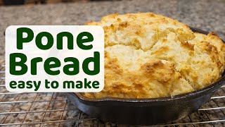 Appalachian Pone Bread Skillet Bread and Biscuit Bread  A FlourBased Recipe [upl. by Adnocahs]