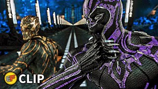 Black Panther vs Killmonger  Final Fight Scene  Black Panther 2018 IMAX Movie Clip HD 4K [upl. by Kaitlynn]