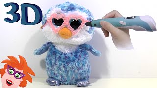 3D Printer Pen  Maak je eigen TY Beanie Boos 3D bril [upl. by Ashelman]