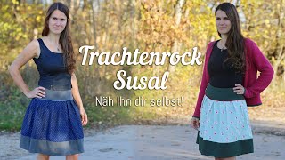 Bayrischen Trachtenrock Susal selber nähen mit Schnittmuster von Maker Mauz Sewing [upl. by Ethelind]