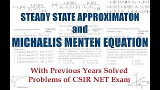 Michaelis Menten Equation and Steady State Approximation [upl. by Sanburn]