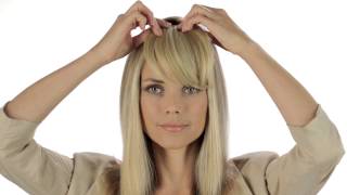 Clip in Bangs Hair2wears FullSweeping Side Fringe  Christie Brinkley Collection [upl. by Antonia272]