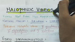 Halophilic vibrios  Microbiology  Handwritten notes [upl. by Sirois]