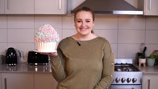 Indepth Giant Cupcake Tutorial  How to Ice and Decorate a Giant Cupcake [upl. by Naenaj]