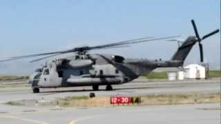 Sikorsky CH53E Super Stallion Landing at KSQL [upl. by Gibeon80]