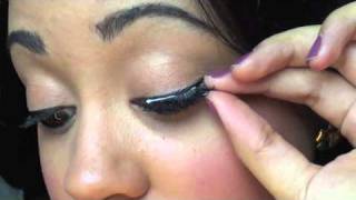 How To Apply False Eyelashes  EASIEST Tutorial [upl. by Conrade]