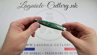 Laguiole Pocket Knife Malachite Stone  Laguiole UK [upl. by Eiramasil]