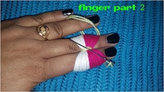 Amazing Trick Finger Part 2 Hand Stitch Design [upl. by Jeffy519]