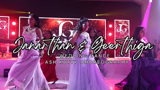 Jana amp Geerthi  Friends amp Family  Tamil Wedding DANCE  4K  SIVA PRAKASH  Ash Kutty Choreography [upl. by Saerdna]