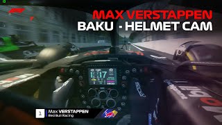 Max Verstappen Helmet Cam At Baku 2024 [upl. by Eiduj]