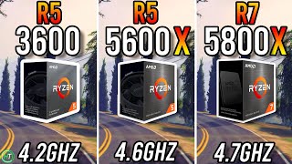 Ryzen 5 3600 vs Ryzen 5 5600X vs Ryzen 7 5800X  Tested in 2023 [upl. by Gipps681]