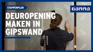 Deuropening in gipswand maken in 7 stappen  GAMMA België [upl. by Antonetta831]