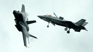 RAF F35B Low Passes Over RIAT 2024 [upl. by Ainet]