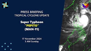 Press Briefing SuperTyphoonPepitoPHManyi at 500 AM  Nov 17 2024Sunday [upl. by Vareck]