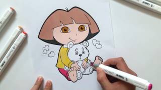 Dora and Friends the Explorer Adventure Cartoon For Kids Dora The Explorer Coloring Game Play [upl. by Umont890]