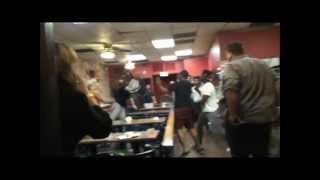 Chair Throwing Fight In Downtown Orlando Late Night Pizza Place [upl. by Demaria64]