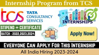 TCS Internship Program 202324  Research Intern  Hiring for Fresher  Apply Now tcs internship [upl. by Ojeibbob]