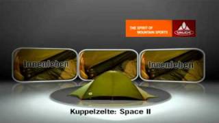 VAUDE  Set up Video for the Space II tent [upl. by Airbmak]