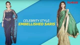 Celebrity Style Kangana and Bipashas Embellished Saree Look in a Budget [upl. by Aital]