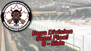 2024 Juvenile Nationals  Boys B SemiFinal  Debden Speedballs Visitors vs Team Manitoba Home [upl. by Annaitsirk]