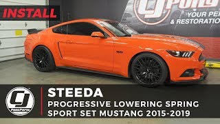 20152023 Ford Mustang Install Steeda Progressive Sport Lowering Springs [upl. by Enidan]