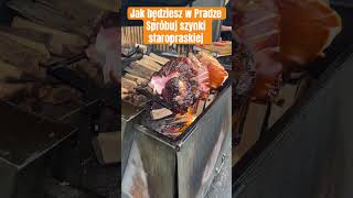 Praga co warto zjeść  Szynka staropraska praga praha streetfood wakacje urlop turystyka [upl. by Anahsor213]