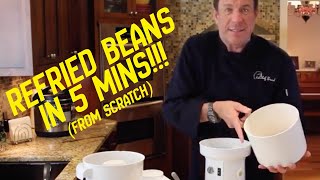 HOW TO MAKE REFRIED BEANS FROM SCRATCH IN 5MINUTES  PLUS A Secret From Chef Brad 👨‍🍳⚡ [upl. by Tallia]