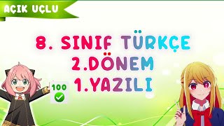 8Sınıf Türkçe 2Dönem 1Yazılı 2024 [upl. by Thoer]