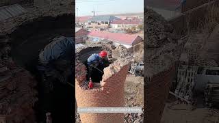 Demolish the brick  structured chimney [upl. by Pylle]