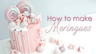 How to make Meringues to decorate your cakes  Meringue Kisses and Rosettes Recipe [upl. by Hakaber826]